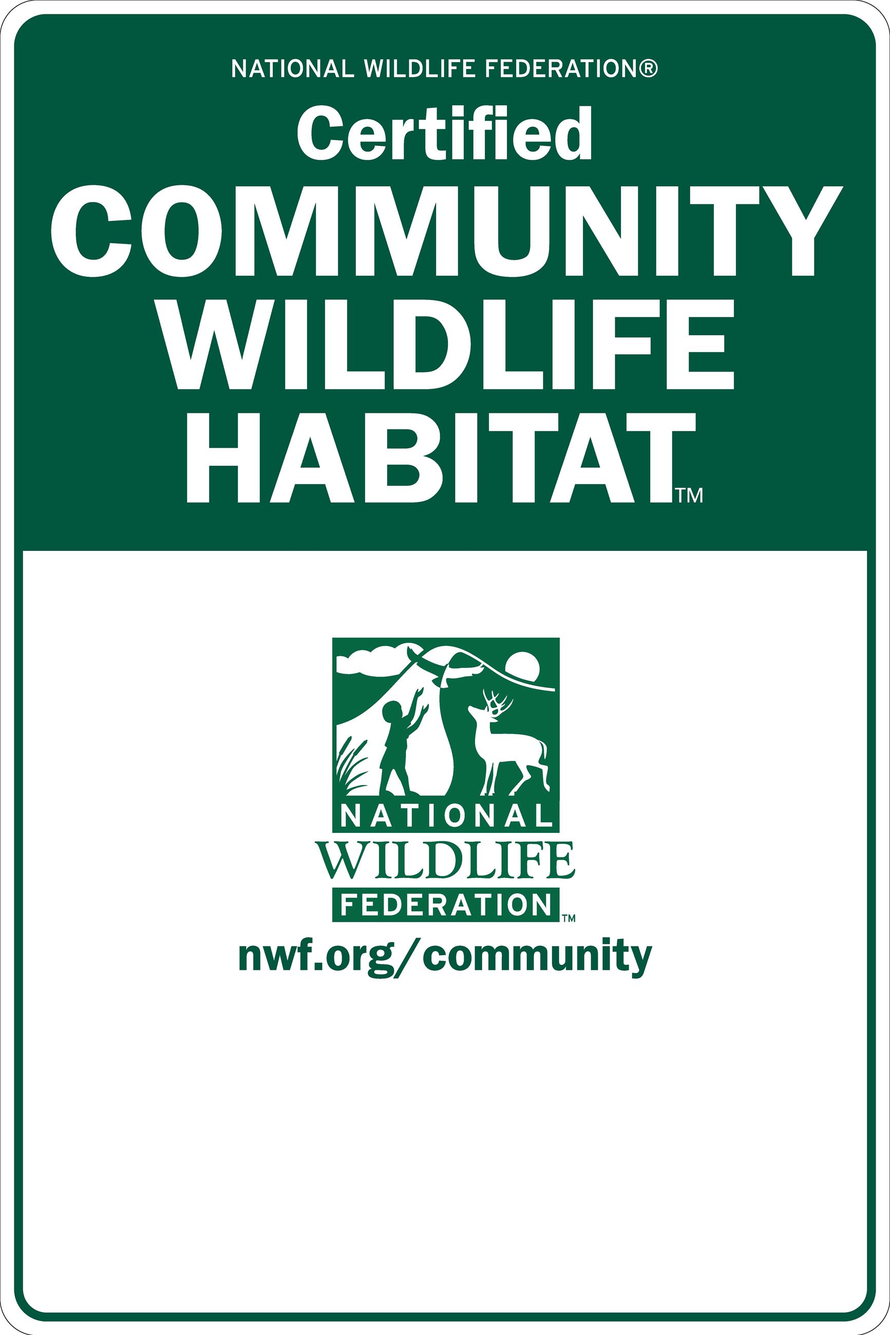 Wildlife Habitat Sign