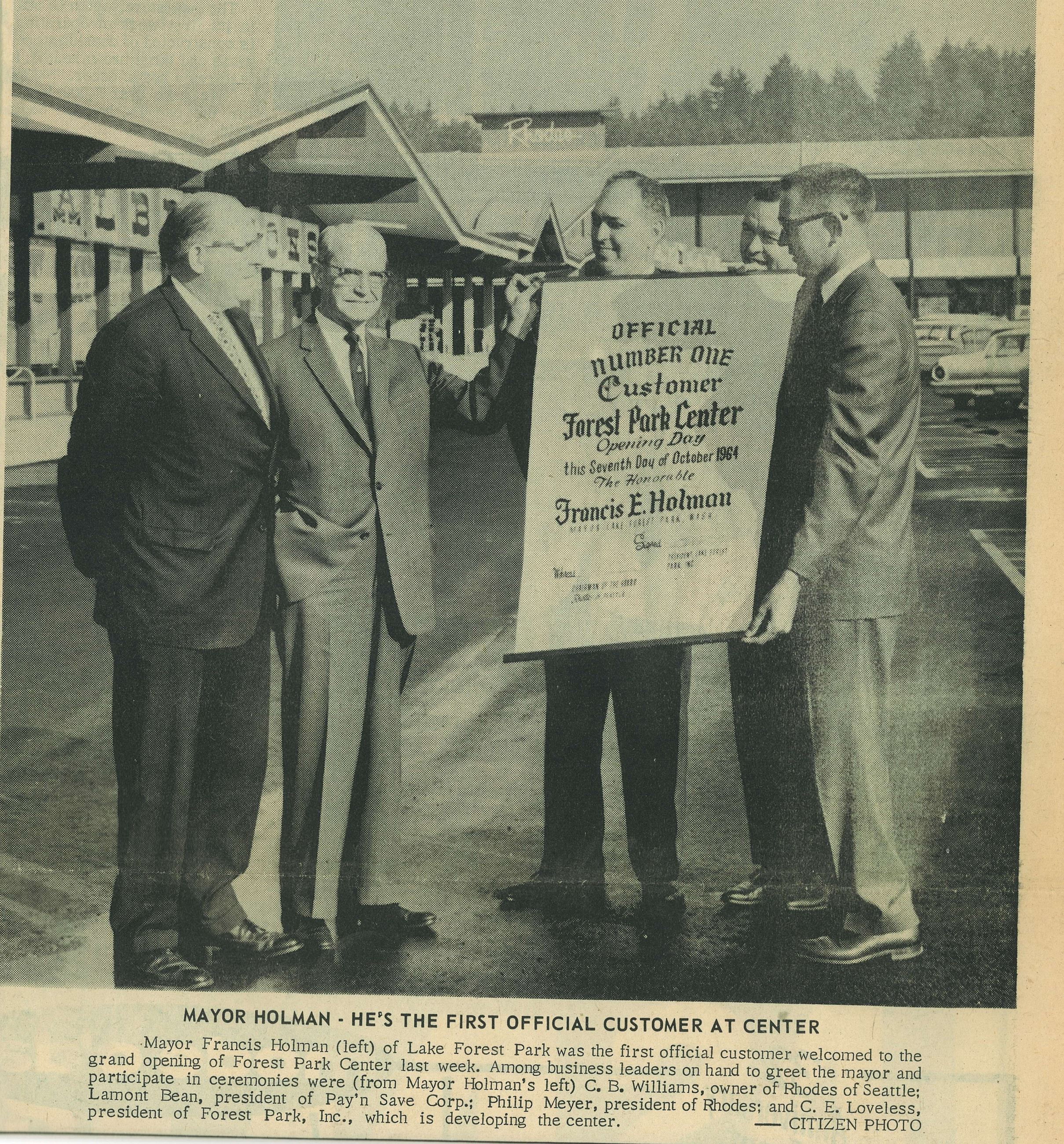 Shopping Center Opening 1964