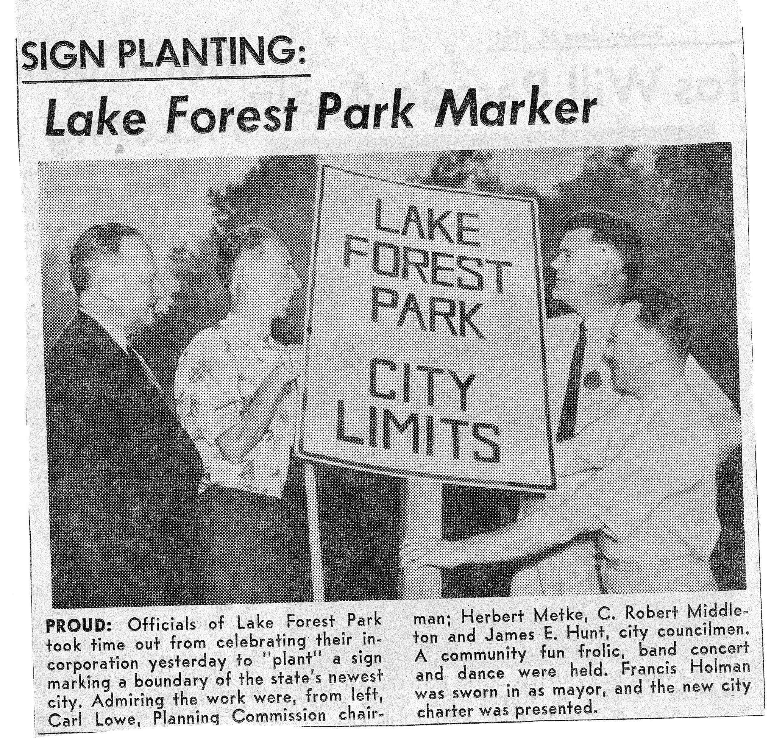 LFP First City Limit Sign