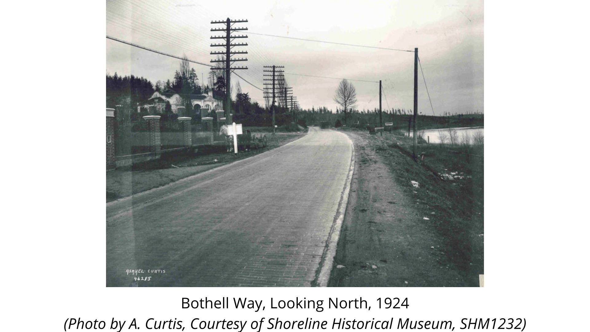 Bothell Way Looking North. 1924 by A. Curtis