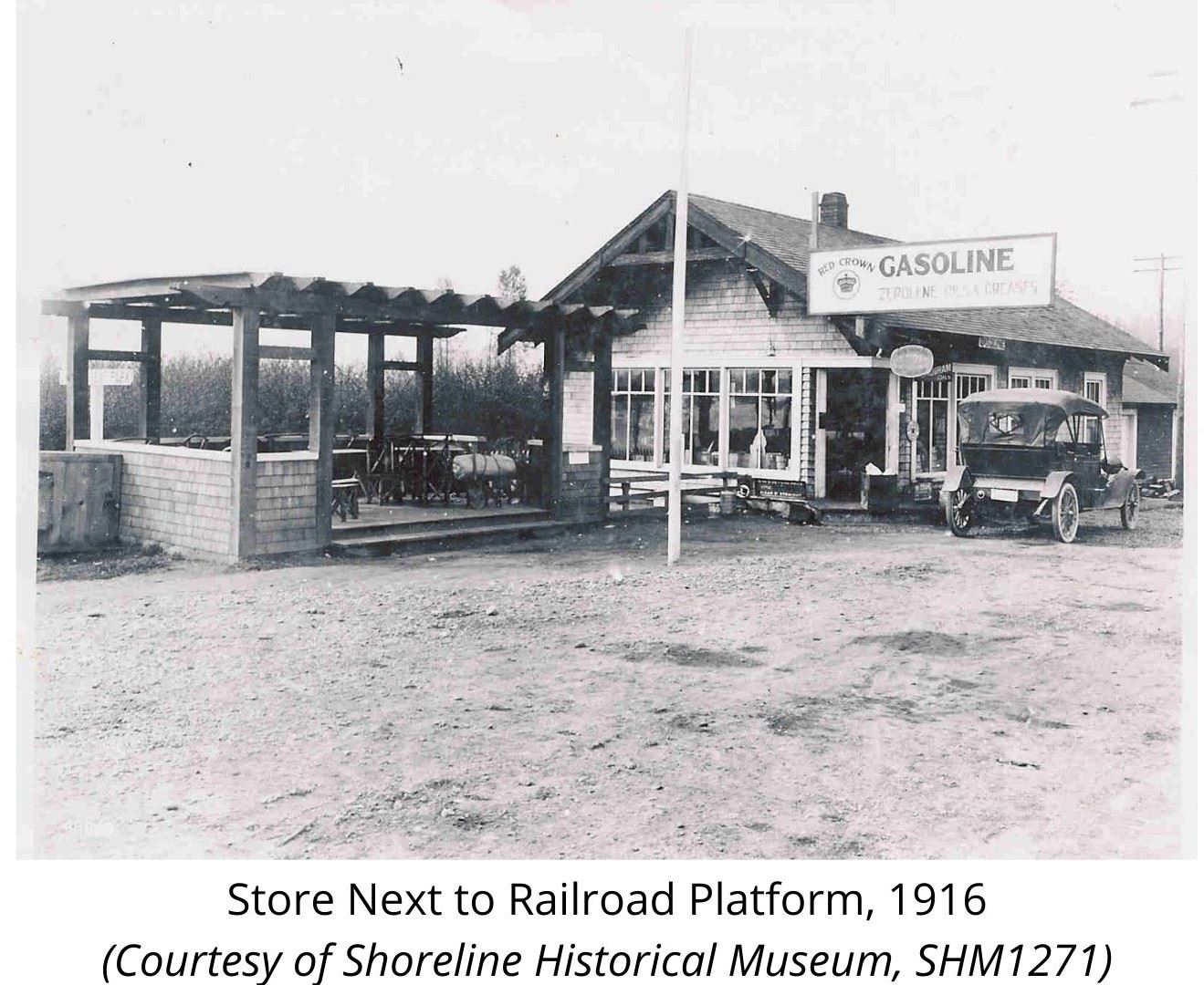 Store Next to Railroad Platform 1916